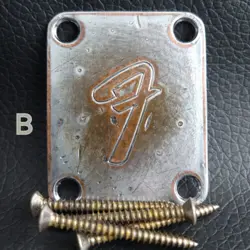 FENDER VINTAGE F NECK PLATE 0991448100 STRATOCASTER TELECASTER *AGED² (B)