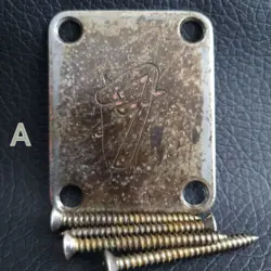 FENDER VINTAGE F NECK PLATE 0991448100 STRATOCASTER TELECASTER *AGED² (A)