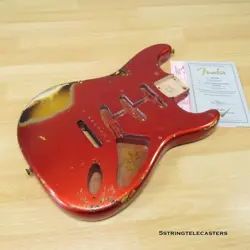 FENDER CUSTOM SHOP LTD ED 56 HEAVY RELIC STRATOCASTER BODY SUPER FADE CAR - 2TSB