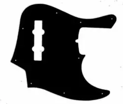 WD CUSTOM PICKGUARD FOR FENDER AMERICAN DELUXE 21 FRET JAZZ BASS#01 BLACK
