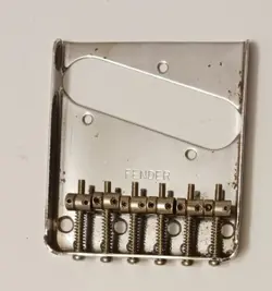 VINTAGE USA FENDER TELECASTER 6 SADDLE GUITAR BRIDGE TELE 70'S? 80'S