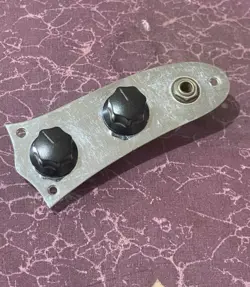 ORIGINAL VINTAGE 1964 FENDER MUSTANG DUO-SONIC MM CONTROL PLATE W/POTS & KNOBS