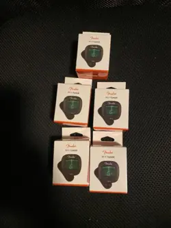 LOT 5 FENDER FT-1 PRO CLIP-ON CHROMATIC TUNER GUITAR UKULEE BASS VIOLIN