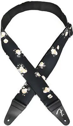 FENDER 2-INCH FLORAL GUITAR STRAP - BLACK (2-PACK) BUNDLE