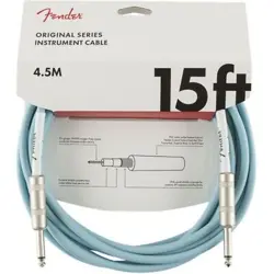 FENDER ORIGINAL SERIES INSTRUMENT CABLE SS 15' DAPHNE BLUE GUITAR SHIELD