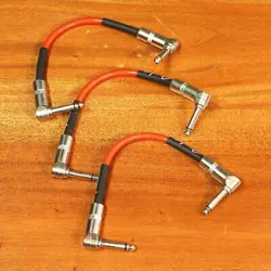 LONG TERM STOCK OUTLET FENDER CALIFORNIA INSTRUMENT CABLE 6 IN RED 3 PIECE SET P