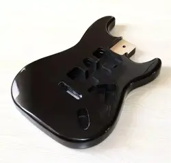 BLACK ELECTRIC GUITAR BODY FOR FENDER STRAT GUITAR DIY POPLAR WOOD HSH
