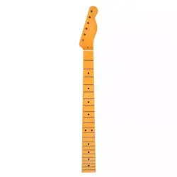 22 FRET YELLOW ELECTRIC GUITAR NECK CANADA MAPLE FOR FENDER DIY TELE REPLACEMENT