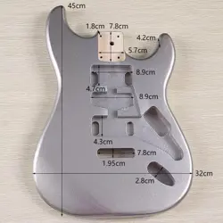 DIY ELECTRIC GUITAR BODY FOR FENDER ST STRAT GUITAR ACCESSORY POPLAR HSH SILVER