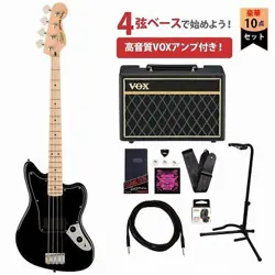 SQUIER BY FENDER AFFINITY SERIES JAGUAR BASS H BLACK,MAPLE ELECTRIC BASS BEGINNE