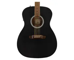 USED FENDER MONTEREY STANDARD A/E GUITAR - BLACK TOP W/ WALNUT FB