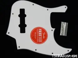 FENDER SQUIER AFFINITY ACTIVE JAZZ J BASS WHITE PICKGUARD GUITAR.