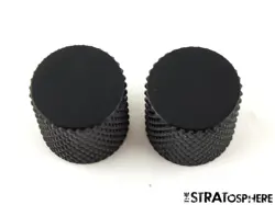2 FENDER SQUIER CONTEMPORARY TELE RH BLACK GUITAR CONTROL KNOBS, TELECASTER