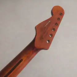 22 FRET MAPLE ST ELECTRIC GUITAR NECK FOR FENDER DIY BRUSH BLACK GLOSS