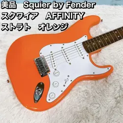 SQUIER BY FENDER AFFINITY SERIES STRATOCASTER ELECTRIC GUITAR ORANGE USED