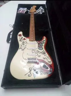 JIMI HENDRIX LEFTY STYLE SETUP FENDER MONTEREY GUITAR