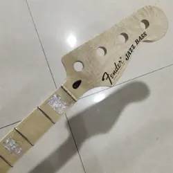 NEW  JAZZ BASS MAPLE BASS GUITAR NECK 20 FRET FOR FENDER REPLACE BLOCK INLAY