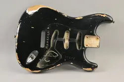 FENDER CUSTOM SHOP 1957 '57 REISSUE STRATOCASTER FACTORY BLACK ASH BODY ~RELIC~