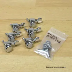 FENDER USA DELUXE STRATOCASTER TELECASTER STAGGERED LOCKING F LOGO TUNERS