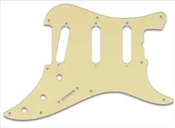 NEW PICKGUARD FOR FENDER 1983 S-3 BULLET DELUXE GUITAR, CREAM/BLACK/CREAM
