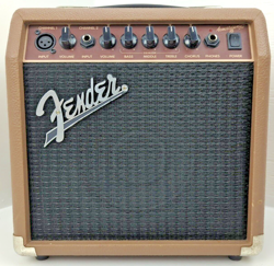 FENDER ACOUSTASONIC 15 15W ACOUSTIC GUITAR COMBO AMPLIFIER AMP BROWN 120V