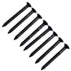 4 PCS BLACK NECK PLATE SCREW FOR FENDER STRAT TELE GUITAR PARTS
