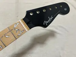 22FRET BLACK GLOSS STRAT ELECTRIC GUITAR NECK MAPLE INLAY FOR DIY FENDER REPLACE
