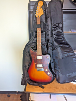 FENDER SQUIER JAGMASTER ELECTRIC GUITAR WITH CASE