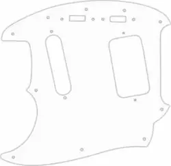 WD CUSTOM PICKGUARD FOR LEFT HAND FENDER 1990'S JAG-STANG #02M WHITE MATTE