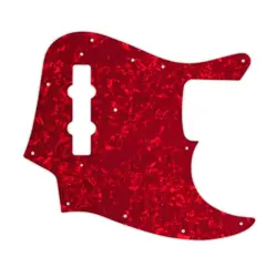 NEW - PICKGUARD FOR FENDER VINTAGE 1970'S-1980'S 20 FRET JAZZ BASS, RED PEARL