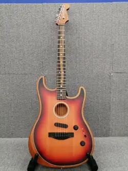 FENDER USA AMERICAN ACOUSTASONIC STRATOCA ELECTRIC GUITAR USED