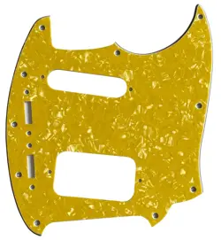 4 PLY GOLD PEARL FOR FENDER KURT COBAIN JAG-STANG STYLE GUITAR PICKGUARD
