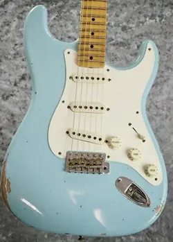 FENDER CUSTOM SHOP 1957 STRATOCASTER RELIC / FADED AGED DAPHNE BLUE [3.56KG]