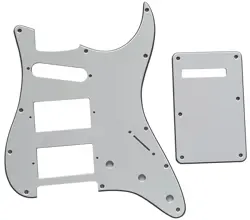WHITE FOR FENDER STANDARD STRAT HHS STRATOCASTER BACKPLATE GUITAR PICKGUARD