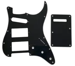 BLACK FOR FENDER STANDARD STRAT HHS STRATOCASTER BACKPLATE GUITAR PICKGUARD