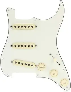 FENDER CUSTOM '69 SSS PRE-WIRED STRATOCASTER PICKGUARD - PARCHMENT 3-PLY