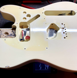 2005 FENDER MIM TELECASTER STANDARD BODY ONLY - OLYMPIC WHITE