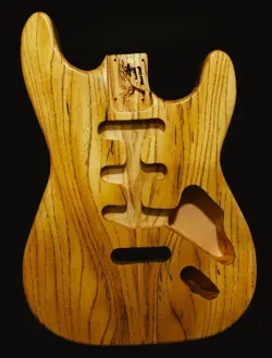 AGED AILANTHUS WOOD FENDER STRAT STYLE GUITAR BODY