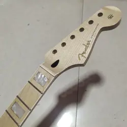 22 FRET ST ELECTRIC GUITAR NECK PART  MAPLE FOR DIY FENDER REPLACE REAL INLAY