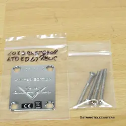 FENDER CUSTOM SHOP LTD ED 67 RELIC STRATOCASTER NECK PLATE CHROME STRAT
