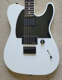 FENDER JIM ROOT TELECASTER ELECTRIC GUITAR, FLAT WHITE, DELUXE BLACK TWEED HSC