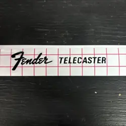 FENDER TELECASTER HEADSTOCK LOGO - PREMIUM VINYL GUITAR PROJECT REPLACEMENT