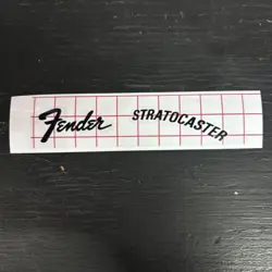 FENDER STRATOCASTER HEADSTOCK LOGO - PREMIUM VINYL GUITAR PROJECT REPLACEMENT
