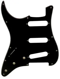 BLACK FOR FENDER PLAYER STRATOCASTER SSS 11 HOLE LEFTHANDED GUITAR PICKGUARD