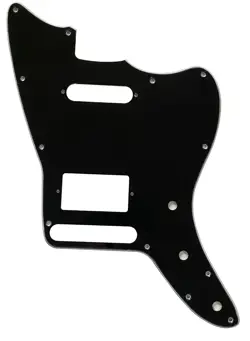 GUITAR PICKGUARD FOR FENDER AMERICAN SPECIAL JAZZMASTER S-PAF PICKUP,3 PLY BLACK