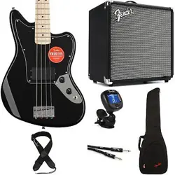 SQUIER AFFINITY SERIES JAGUAR BASS AND FENDER RUMBLE 25 AMP ESSENTIALS BUNDLE -