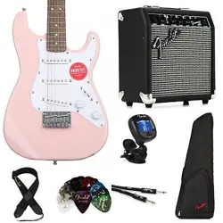 SQUIER MINI STRAT ELECTRIC GUITAR AND FENDER FRONTMAN 10 AMP ESSENTIALS BUNDLE -