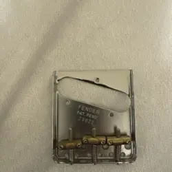 GENUINE USA FENDER TELECASTER BRIDGE PLATE W/ HW