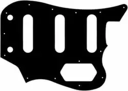 WD CUSTOM PICKGUARD FOR SQUIER BY FENDER VINTAGE MODIFED BASS VI #29 MATTE BLACK