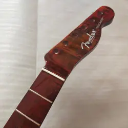 21 FRET TELE ELECTRIC GUITAR NECK PART MAPLE FLAME FOR DIY FENDER REPLACE